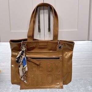See By Chloe Tan PVC/Cotton Tote Bag